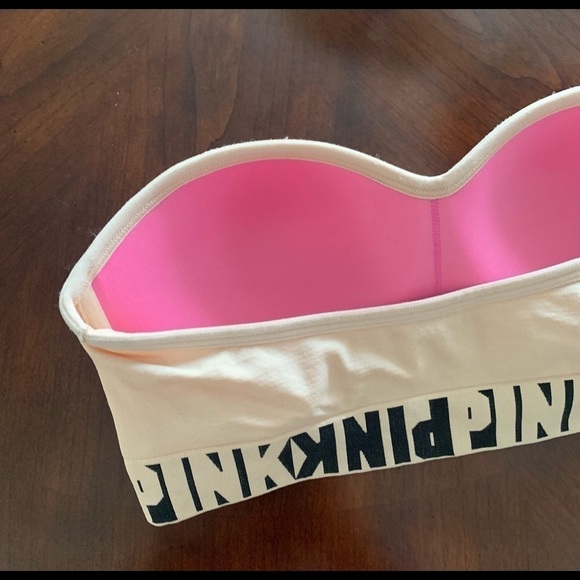 Victoria Secret pink strapless bra size tag missing please review measurements S - Picture 4 of 5